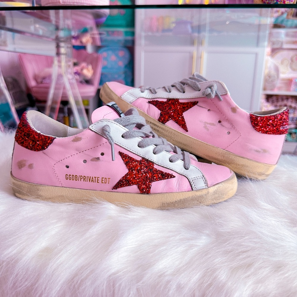 ❌ SOLD ❌ Golden Goose Superstars - Pink/Red Net-A-Porter Exclusive - Size 37